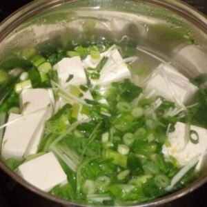 水菜の湯豆腐